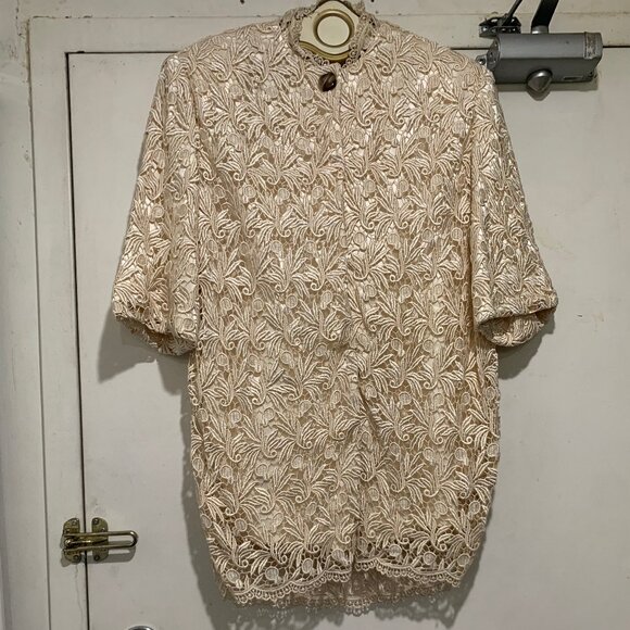 VINTAGE LINED LACE JACKET SIZE S - Picture 3 of 7